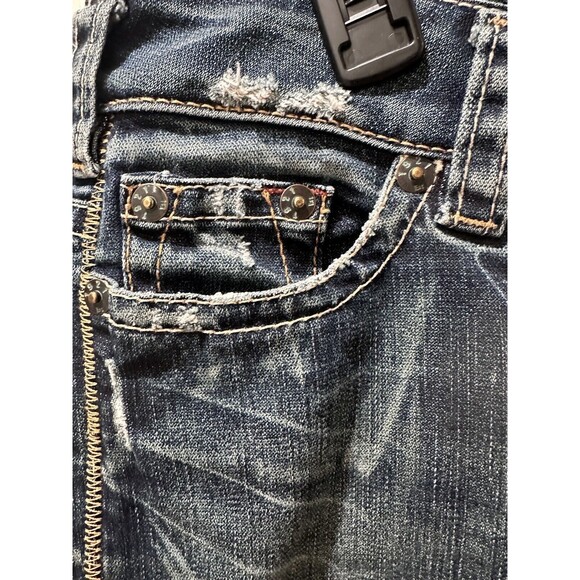 1921 Women's Distressed 29/32 Denim Blue Jeans - Picture 12 of 13